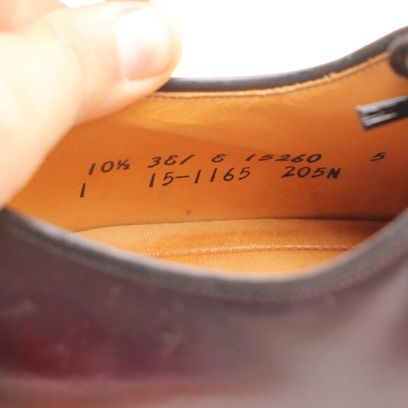Johnston Murphy Heritage Burgundy Leather Men\'s Size 10.5 EEE Oxfords Made USA main image 11